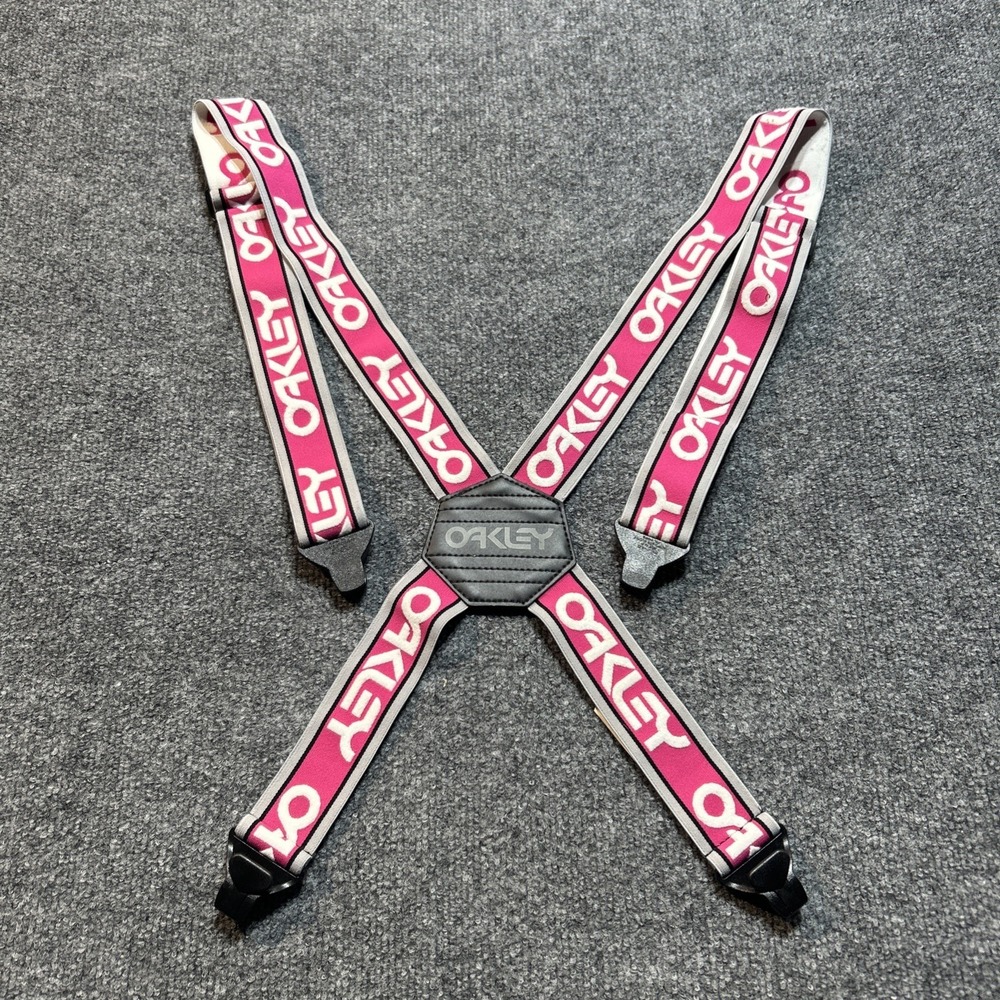 Oakley Factory Suspenders Ski Snowboard White Pink Adult Adjustable Accessory